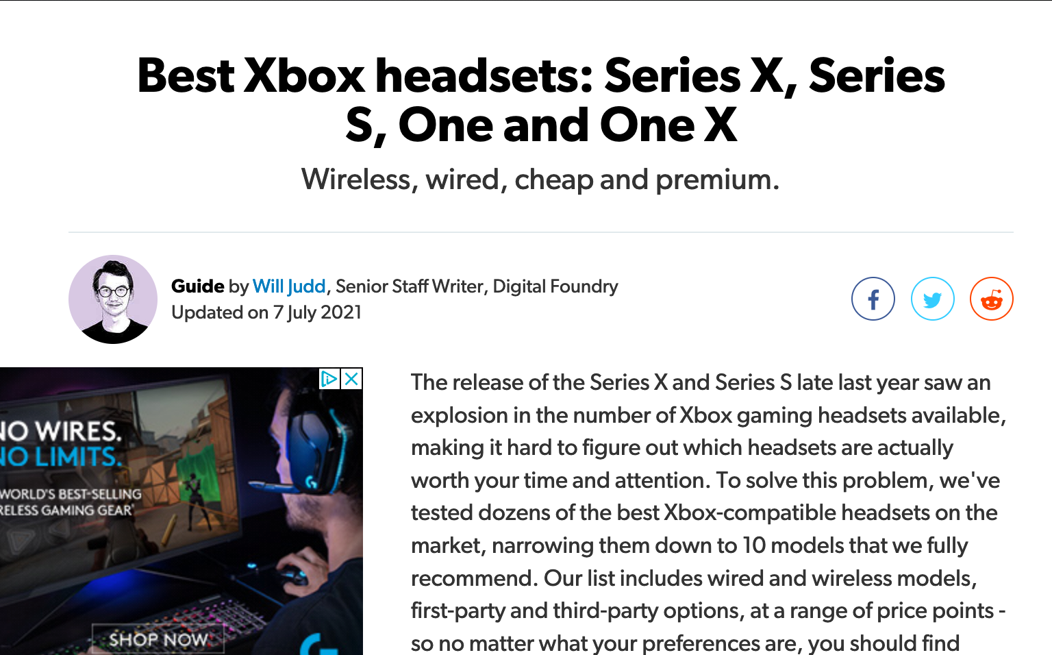 Eurogamer best top headset