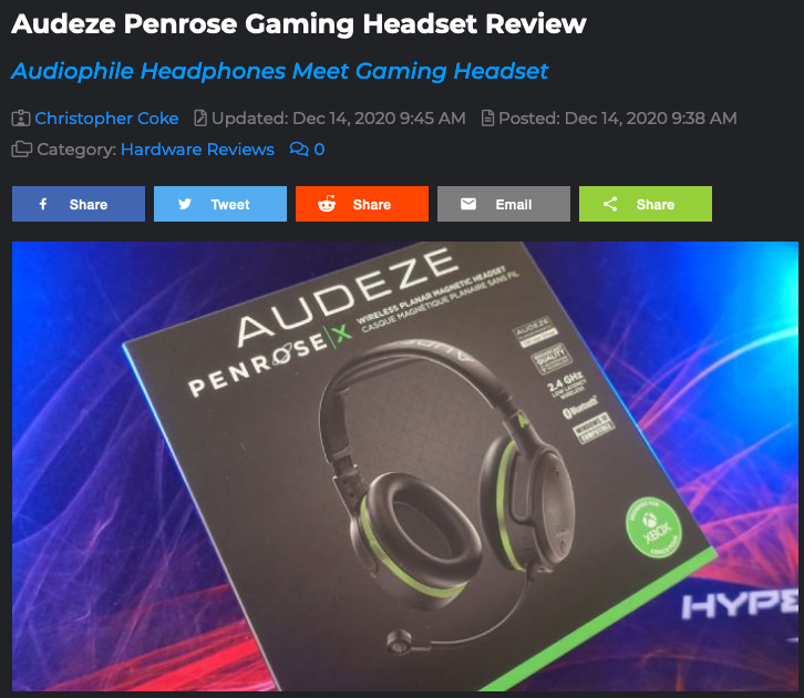 Audiophile Headphones Meet Gaming Headset Says MMORPG About Audeze P